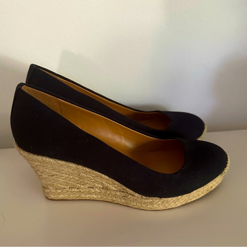J.Crew Navy Wedges